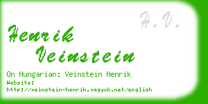 henrik veinstein business card